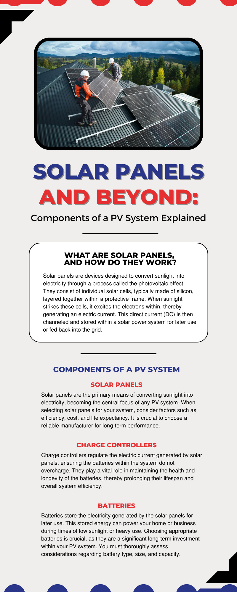 Solar Panels and Beyond: Components of a PV System Explained