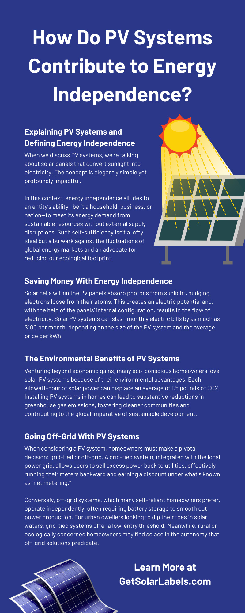 How Do PV Systems Contribute to Energy Independence?